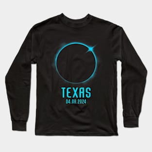 Totality Spring 4.08.24 Total Solar Eclipse 2024 Texas Long Sleeve T-Shirt